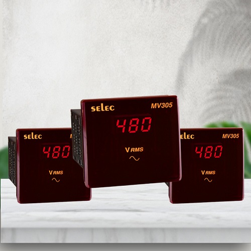 Selec MV15(48x96) Đồng hồ tủ điện đo điện áp hiển thị 3 số dạng led